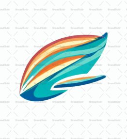 Abstraktes Surfbrett und Wellen